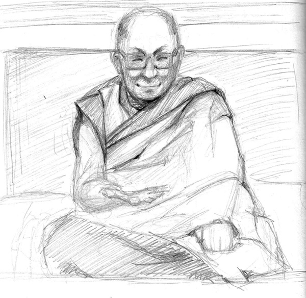 Sketch of the Dali Lama